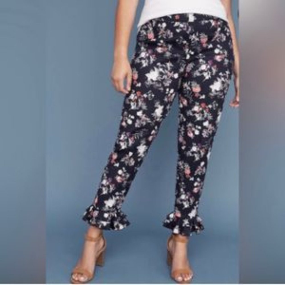 Lane Bryant Allie Ruffled Ankle Pants Ruffle Hem